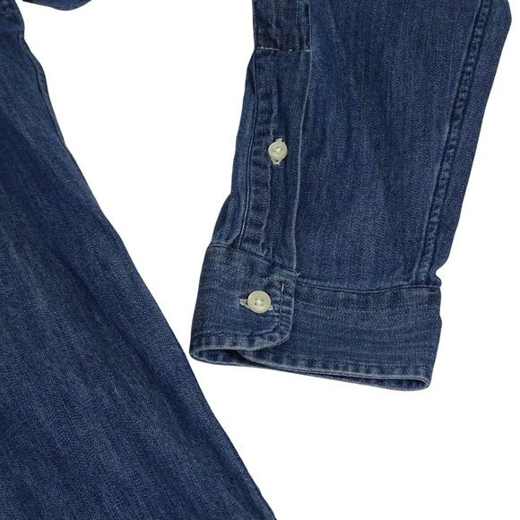Polo Ralph Lauren Men Classic Blue Denim Button Down Shirt Size XL Long Sleeve - Picture 3 of 11